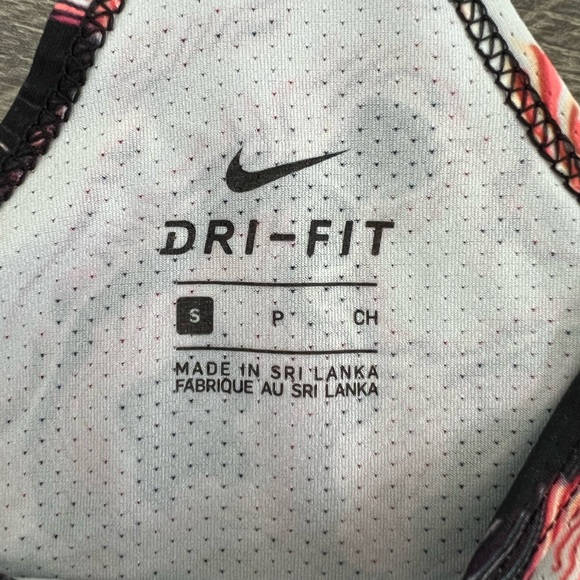 Nike Pro Dri-Fit Womens Pink & Black Marble Sports Crop Racerback Tank Top Small - Picture 5 of 11